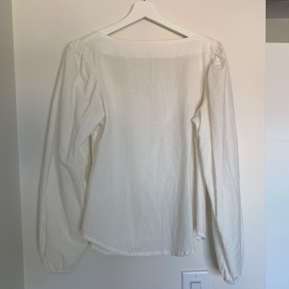 Abel Wear Megan Blouse - White Puff Sleeve - Picture 3 of 6